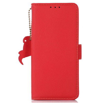 TJ For Google Pixel 9 / Pixel 9 Pro Case RFID Blocking Genuine Cow Leather Flip Phone Cover