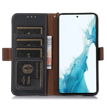 TJ For Google Pixel 9 / Pixel 9 Pro Case RFID Blocking Genuine Cow Leather Flip Phone Cover