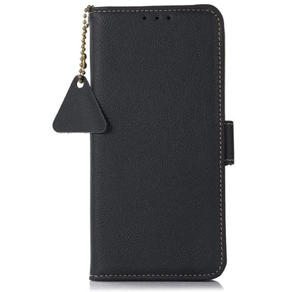 TJ For Google Pixel 9 / Pixel 9 Pro Case RFID Blocking Genuine Cow Leather Flip Phone Cover