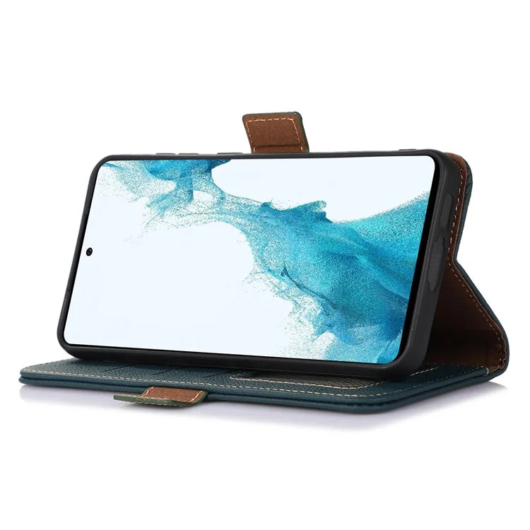 TJ For Google Pixel 9 / Pixel 9 Pro Case RFID Blocking Genuine Cow Leather Flip Phone Cover