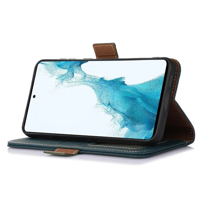 TJ For Google Pixel 9 / Pixel 9 Pro Case RFID Blocking Genuine Cow Leather Flip Phone Cover