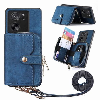 D3 For Xiaomi 13T / 13T Pro / K60 Ultra Case PU+TPU+PC Phone Cover with Zipper Wallet