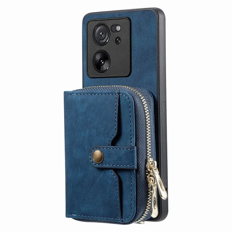 D3 For Xiaomi 13T / 13T Pro / K60 Ultra Case PU+TPU+PC Phone Cover with Zipper Wallet