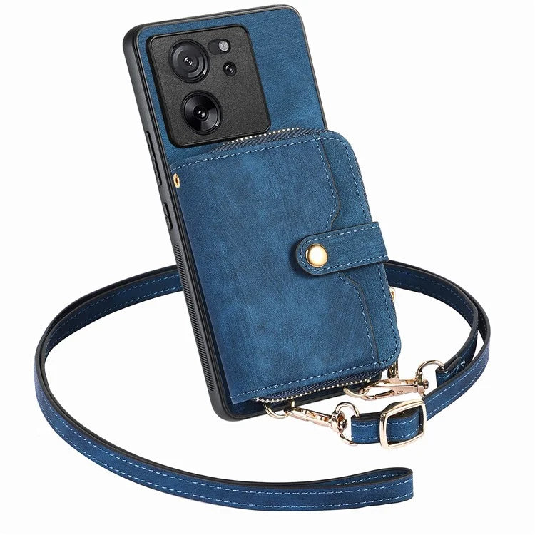 D3 For Xiaomi 13T / 13T Pro / K60 Ultra Case PU+TPU+PC Phone Cover with Zipper Wallet