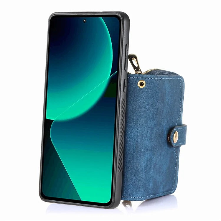 D3 For Xiaomi 13T / 13T Pro / K60 Ultra Case PU+TPU+PC Phone Cover with Zipper Wallet