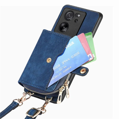 D3 For Xiaomi 13T / 13T Pro / K60 Ultra Case PU+TPU+PC Phone Cover with Zipper Wallet