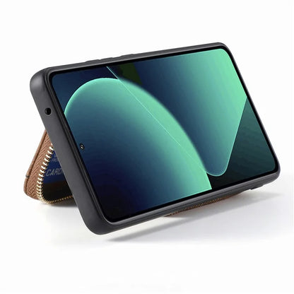 D3 For Xiaomi 13T / 13T Pro / K60 Ultra Case PU+TPU+PC Phone Cover with Zipper Wallet