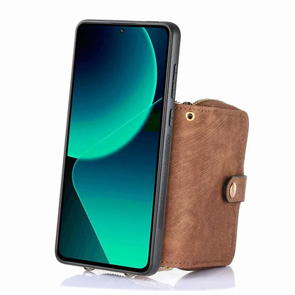 D3 For Xiaomi 13T / 13T Pro / K60 Ultra Case PU+TPU+PC Phone Cover with Zipper Wallet