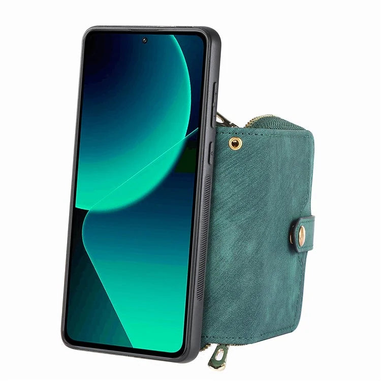 D3 For Xiaomi 13T / 13T Pro / K60 Ultra Case PU+TPU+PC Phone Cover with Zipper Wallet