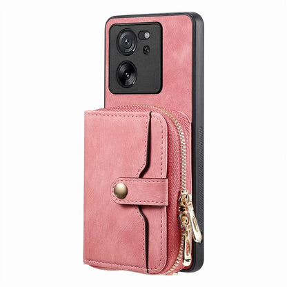 D3 For Xiaomi 13T / 13T Pro / K60 Ultra Case PU+TPU+PC Phone Cover with Zipper Wallet
