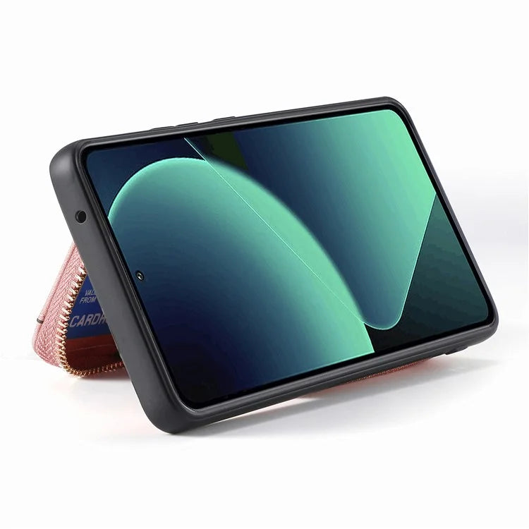 D3 For Xiaomi 13T / 13T Pro / K60 Ultra Case PU+TPU+PC Phone Cover with Zipper Wallet