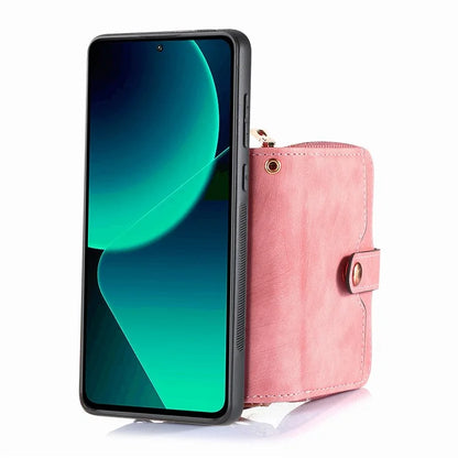 D3 For Xiaomi 13T / 13T Pro / K60 Ultra Case PU+TPU+PC Phone Cover with Zipper Wallet