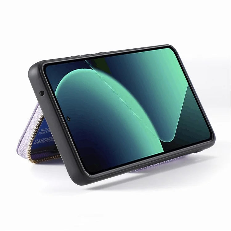 D3 For Xiaomi 13T / 13T Pro / K60 Ultra Case PU+TPU+PC Phone Cover with Zipper Wallet