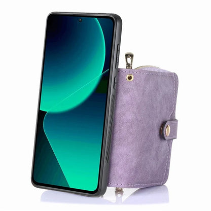 D3 For Xiaomi 13T / 13T Pro / K60 Ultra Case PU+TPU+PC Phone Cover with Zipper Wallet