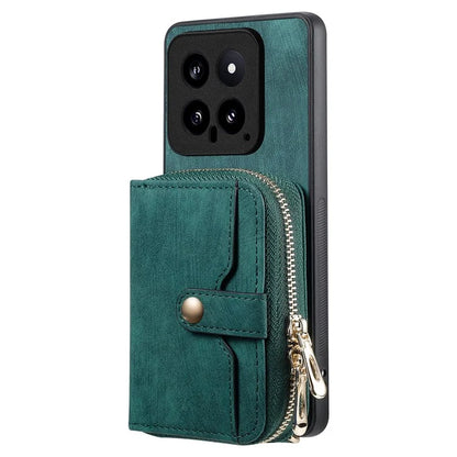 D3 For Xiaomi 14 Cell Phone Cases Leather+TPU+PC Cover with Zipper Wallet