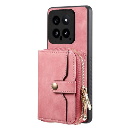 D3 For Xiaomi 14 Cell Phone Cases Leather+TPU+PC Cover with Zipper Wallet