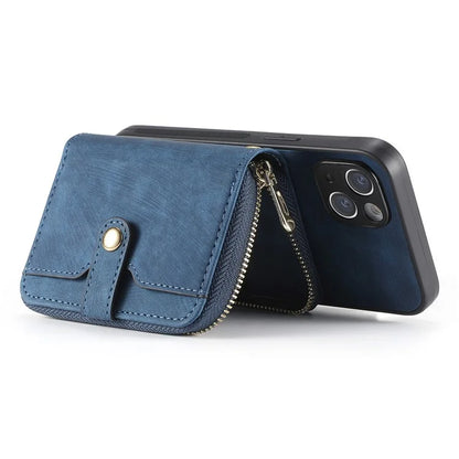 D3 for iPhone 15 Plus Crossbody Case Card Holder Kickstand Leather+PC+TPU Phone Cover
