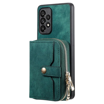 D3 For Samsung Galaxy A13 4G Shockproof Cover PU Leather+PC+TPU Phone Case Kickstand Zipper Wallet