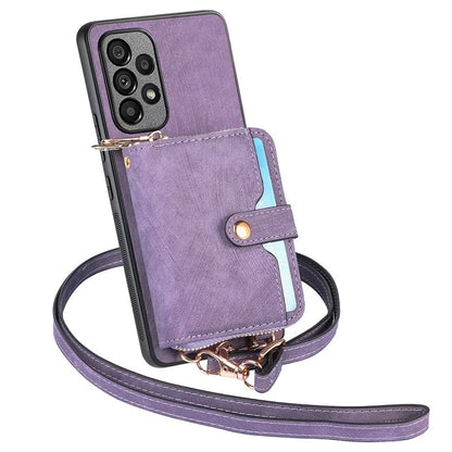 D3 For Samsung Galaxy A13 4G Shockproof Cover PU Leather+PC+TPU Phone Case Kickstand Zipper Wallet