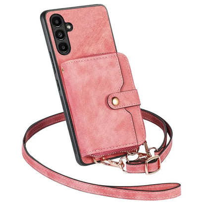 D3 For Samsung Galaxy A35 5G Anti-Scratch Shell PU Leather+PC+TPU Phone Case Zipper Wallet Retro Cover