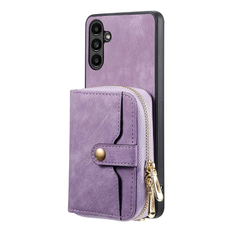 D3 For Samsung Galaxy S23 FE Shoulder Purse Phone Case PU Leather+PC+TPU Phone Cover with Kickstand