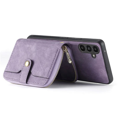 D3 For Samsung Galaxy S23 FE Shoulder Purse Phone Case PU Leather+PC+TPU Phone Cover with Kickstand