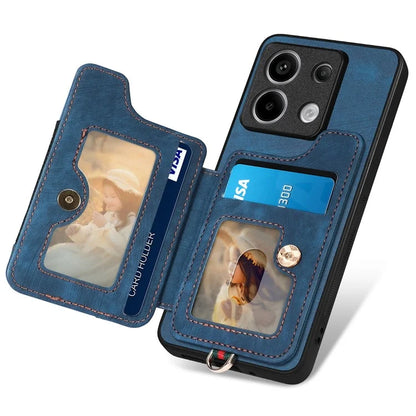 D4 For Xiaomi Redmi Note 13 Pro 5G / Poco X6 5G Case RFID Blocking Card Slots Leather Back Cover