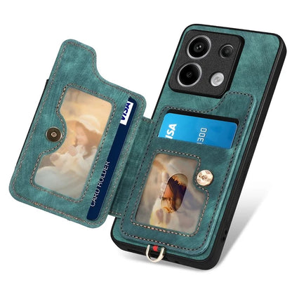 D4 For Xiaomi Redmi Note 13 Pro 5G / Poco X6 5G Case RFID Blocking Card Slots Leather Back Cover