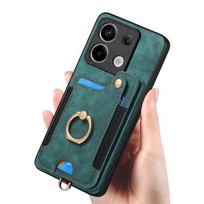 D4 For Xiaomi Redmi Note 13 Pro 5G / Poco X6 5G Case RFID Blocking Card Slots Leather Back Cover