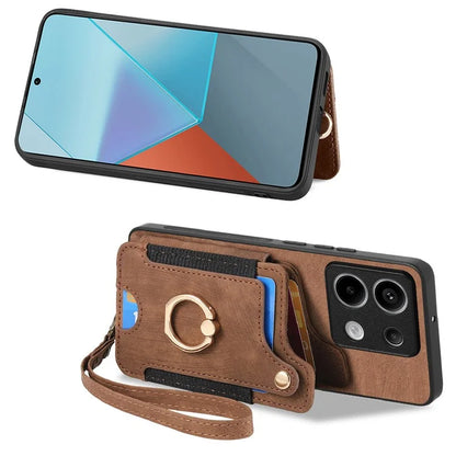D4 For Xiaomi Redmi Note 13 Pro 5G / Poco X6 5G Case RFID Blocking Card Slots Leather Back Cover