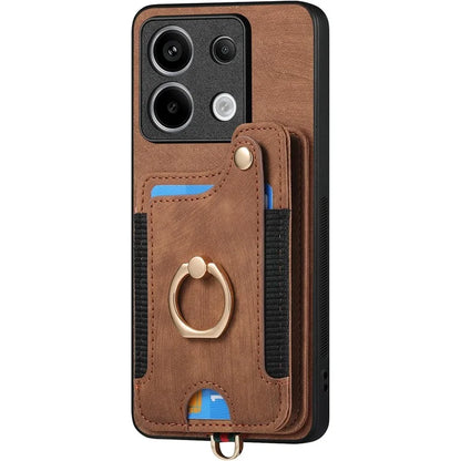 D4 For Xiaomi Redmi Note 13 Pro 5G / Poco X6 5G Case RFID Blocking Card Slots Leather Back Cover
