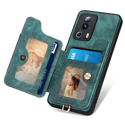 D4 For Xiaomi 13 Lite / Civi 2 5G Phone Case Vintage Card Slots Kickstand RFID Blocking Cover