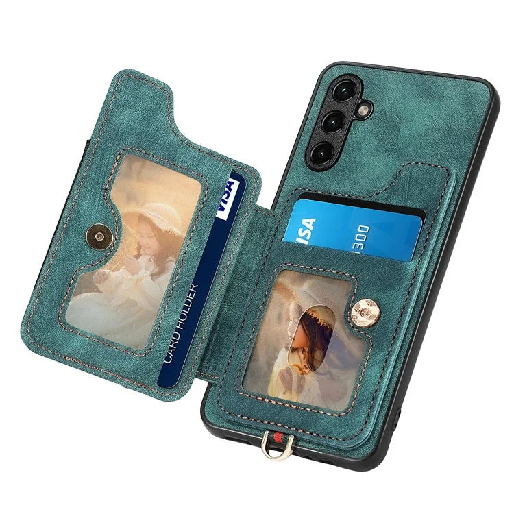 D4 For Samsung Galaxy A13 5G / A04s 4G (164.7 x 76.7 x 9.1 mm) RFID Blocking Phone Case with Ring Holder