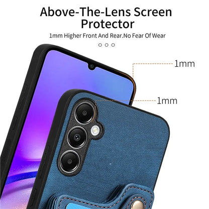 D4 For Samsung Galaxy A14 4G / 5G Case with Card Holder RFID Blocking Retro Leather Back Cover