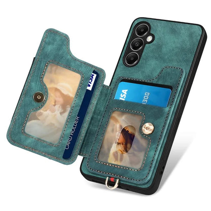 D4 For Samsung Galaxy A14 4G / 5G Case with Card Holder RFID Blocking Retro Leather Back Cover