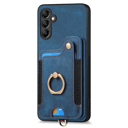 D4 For Samsung Galaxy A25 5G (Global) (161.0 x 76.5 x 8.3mm) Case PU Leather RFID Blocking Kickstand Phone Cover