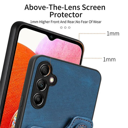 D4 For Samsung Galaxy A25 5G (Global) (161.0 x 76.5 x 8.3mm) Case PU Leather RFID Blocking Kickstand Phone Cover