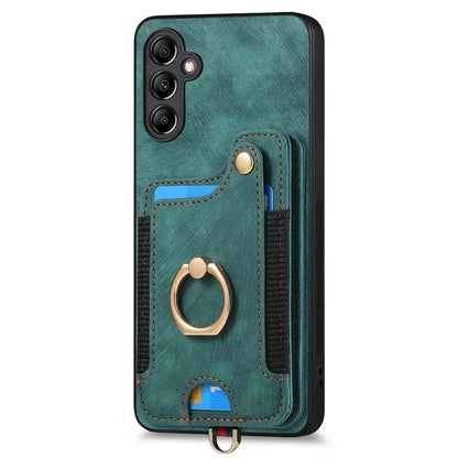 D4 For Samsung Galaxy A25 5G (Global) (161.0 x 76.5 x 8.3mm) Case PU Leather RFID Blocking Kickstand Phone Cover