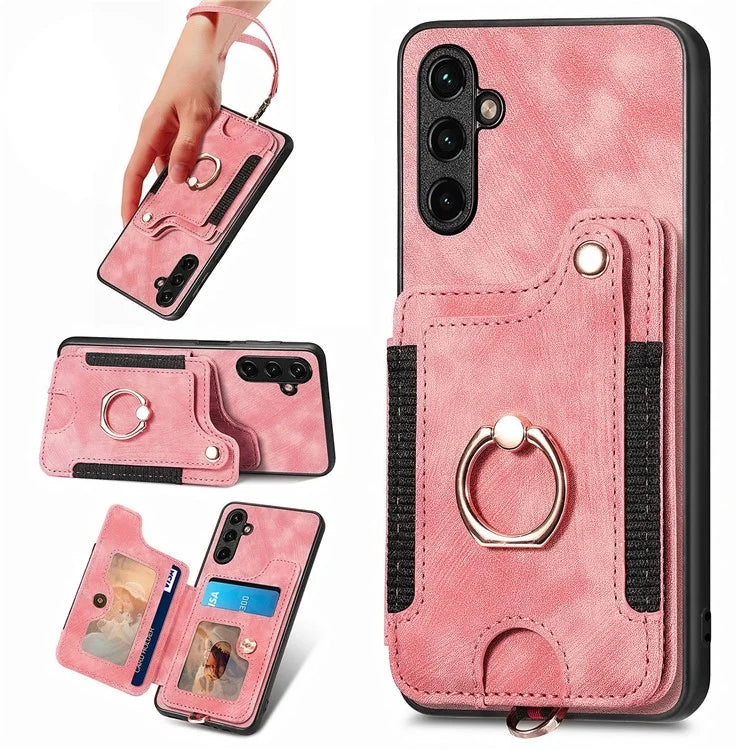 D4 For Samsung Galaxy A35 5G Case RFID Blocking Card Slots Protective Shell