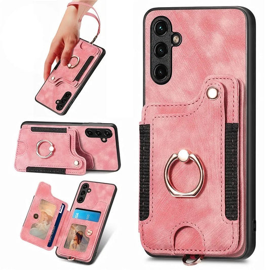 D4 For Samsung Galaxy A35 5G Case RFID Blocking Card Slots Protective Shell