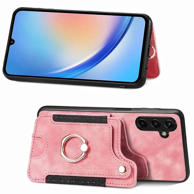 D4 For Samsung Galaxy A35 5G Case RFID Blocking Card Slots Protective Shell