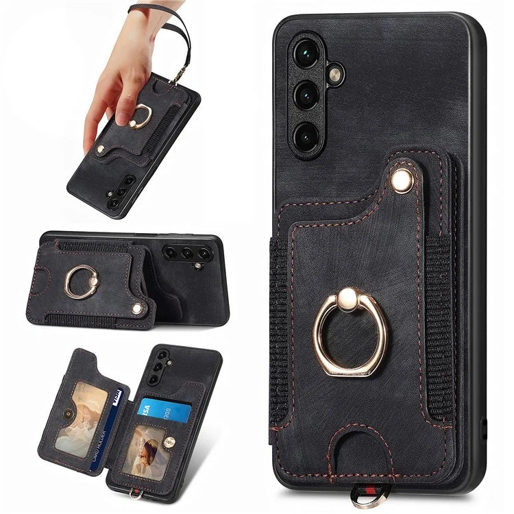 D4 For Samsung Galaxy A35 5G Case RFID Blocking Card Slots Protective Shell