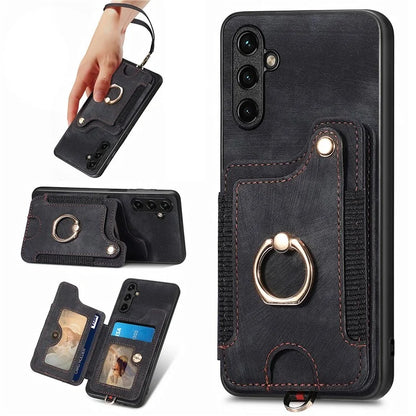 D4 For Samsung Galaxy A35 5G Case RFID Blocking Card Slots Protective Shell