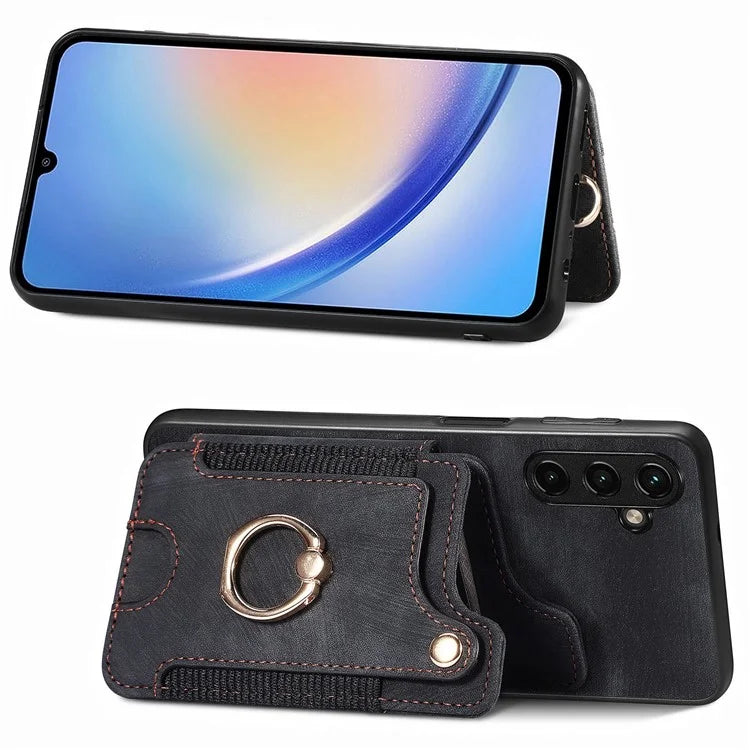 D4 For Samsung Galaxy A35 5G Case RFID Blocking Card Slots Protective Shell
