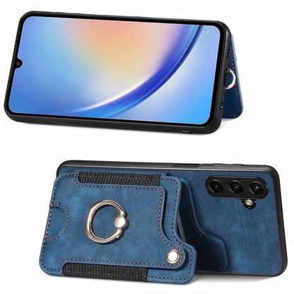 D4 For Samsung Galaxy A35 5G Case RFID Blocking Card Slots Protective Shell