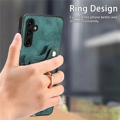 D4 For Samsung Galaxy A35 5G Case RFID Blocking Card Slots Protective Shell