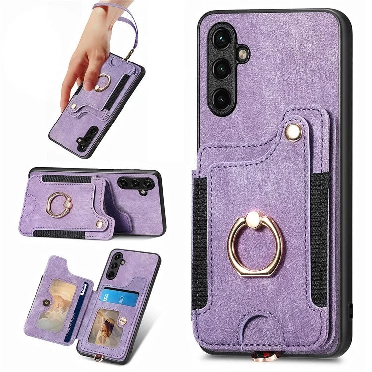 D4 For Samsung Galaxy A35 5G Case RFID Blocking Card Slots Protective Shell