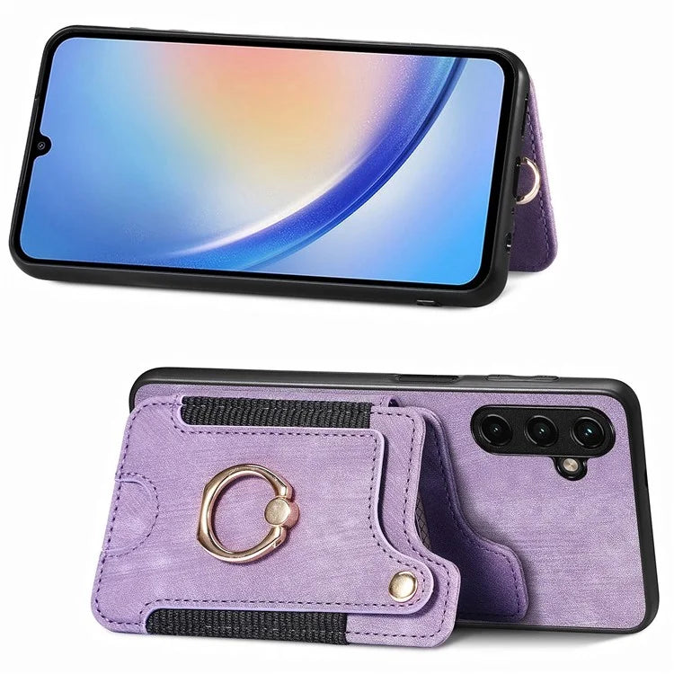 D4 For Samsung Galaxy A35 5G Case RFID Blocking Card Slots Protective Shell