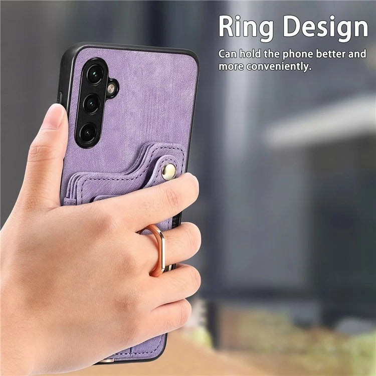 D4 For Samsung Galaxy A35 5G Case RFID Blocking Card Slots Protective Shell