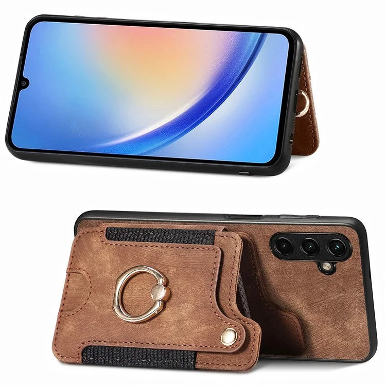 D4 For Samsung Galaxy A35 5G Case RFID Blocking Card Slots Protective Shell